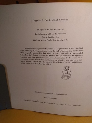 Al Hirschfeld The World of Hirschfeld and The American Theatre 2 book lot - Foto 16 di 24