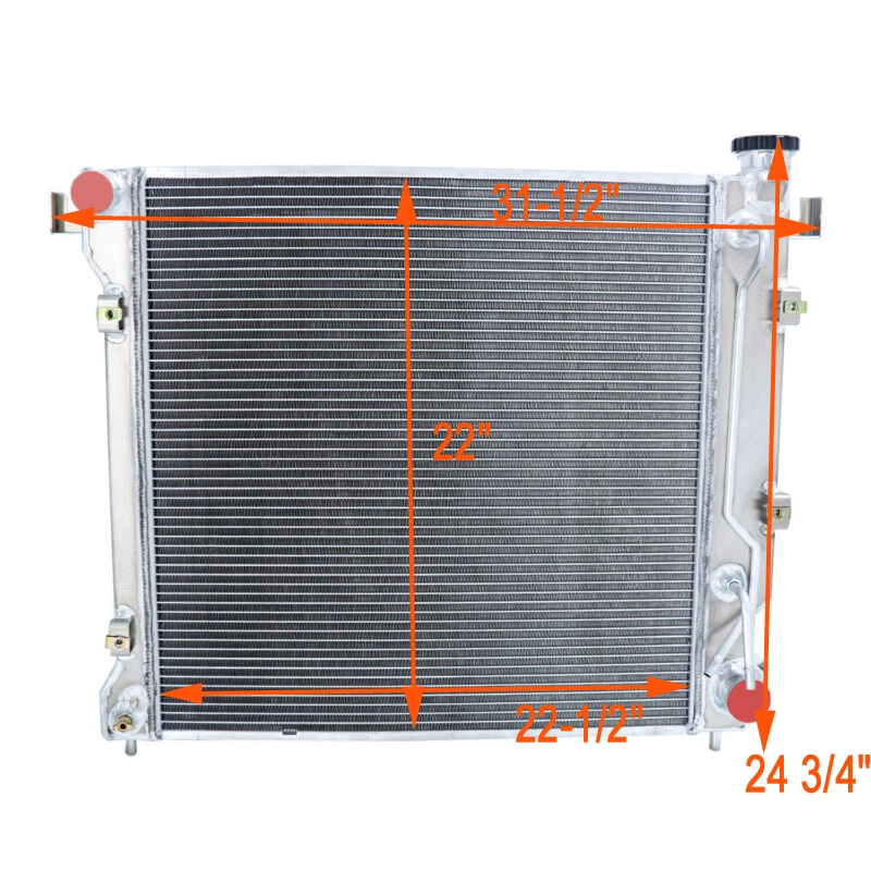 For 1997-1999,1998 Dodge Dakota Durango 3.9L 5.2L 5.9L 2 Row Aluminum Radiator Foto 4 de 4