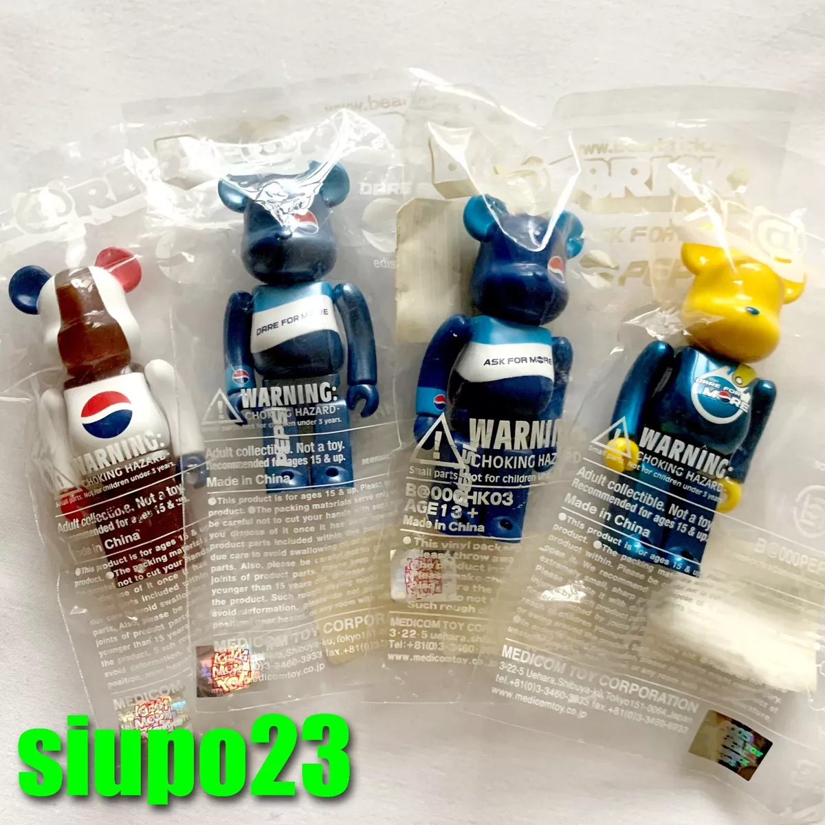 激レア】BE＠RBRICK×PEPSI 香港限定 ベアブリック 100%①-