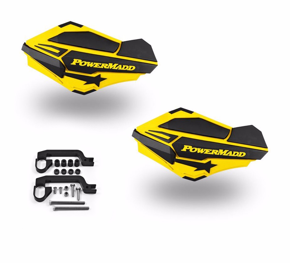Powermadd Sentinel Handguard Guards Kit Yellow Black Honda TRX