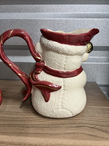 Vintage Fitz and Floyd Omnibus 1995 Weihnachten Teddybär 2,5 Quart Krug & 2 Tassen - Bild 4 von 7
