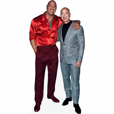 Dwayne Johnson And Jeff Bezos (Duo) Mini Celebrity Cutout