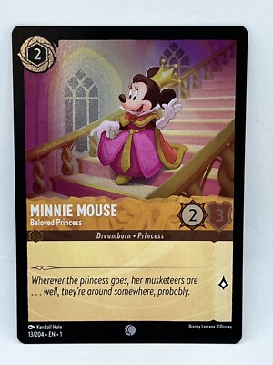Disney Lorcana Minnie Mouse Beloved Princess Common 13/204 Disney Lorcana Minnie Mouse Beloved Princess Common 13/204