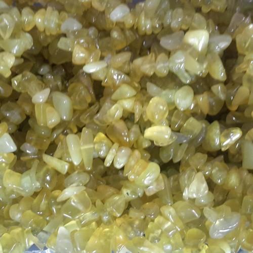 Chips de jade perforados naturales, 5-8 x 5-8 mm, cadena de 31,5", correo gratuito, vendedor de OZ - Imagen 2 de 2