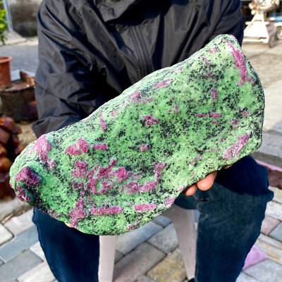 6.9LB Natural green Ruby zoisite (anylite) crystal Chakra mineral Healing Energ