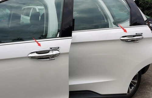 Cubierta de cuenco de puerta lateral exterior de hoja cromada 4 piezas apta para Ford Edge 2015-2021 - Imagen 5 de 7