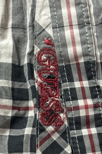 Guess Jeans Plaid Long Sleeve Button Down Embroidered Shirt Men’s Size XL - Picture 7 of 11