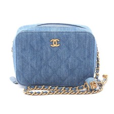 Chanel Denim Matelasse Shoulder Bag Women Blue One Size