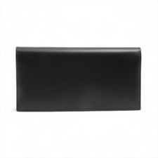 Ettinger Leather Long Wallet Black x yellow