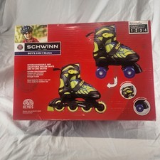 Schwinn Boys 2-in-1 Adjustable Inline Roller Skates Youth Size 1-4 Used