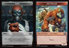 MTG Commander MSH TOKEN Copy #0001 Ape Villain #0010 PLAYSET 4X X4