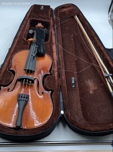 William. Lewis & Son Brown Musical Instruments Acoustic Violin With Case
