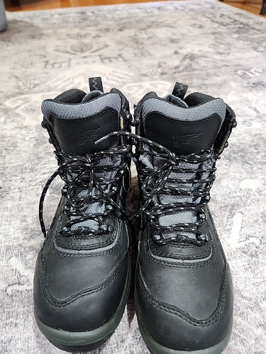 Red Wing Shoes Tradeswoman Black Leather Waterproof Safety Toe Boot Size 9 - Picture 1 of 8