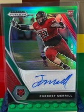 Forrest Merrill - 2021 Prizm Draft Picks Rookie Auto Green Prizm Arkansas State