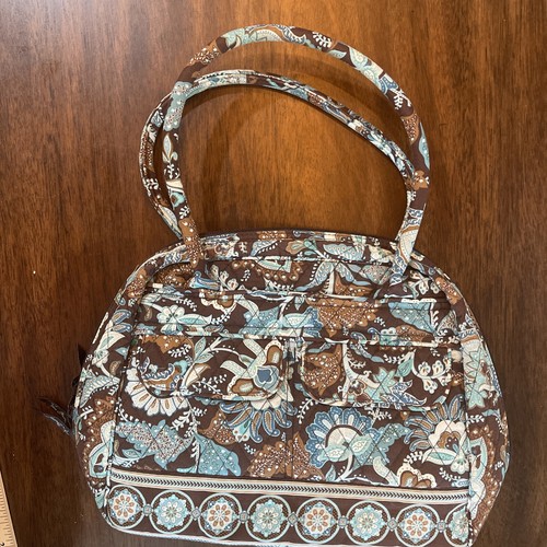 VERA BRADLEY SHERRY PURSE HANDBAG JAVA BLUE Retired