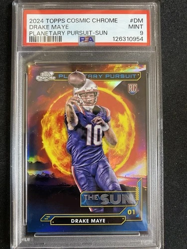 2024 Topps Cosmic Chrome Drake Maye The Sun *Case Hit* RC PSA 9 #DM