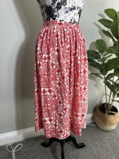 THE VILLAGER Womens Size Small Vintage Tribal Print A Line Midi Skirt