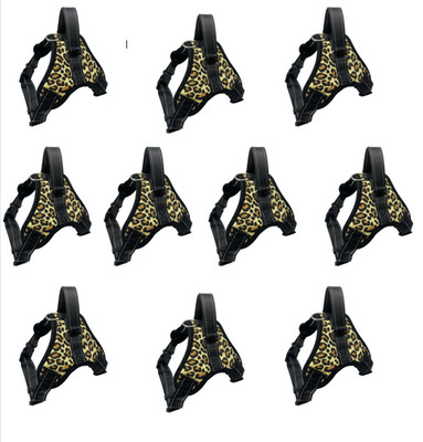 10 x Dog Vest Harness, No Pull Handle Adjustable Reflective, BULK Leopard S M L