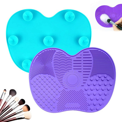 2 PCS Silicone Makeup Brush Cleaner Mat 7 Textures Make up Brush Cleaning Mat Co