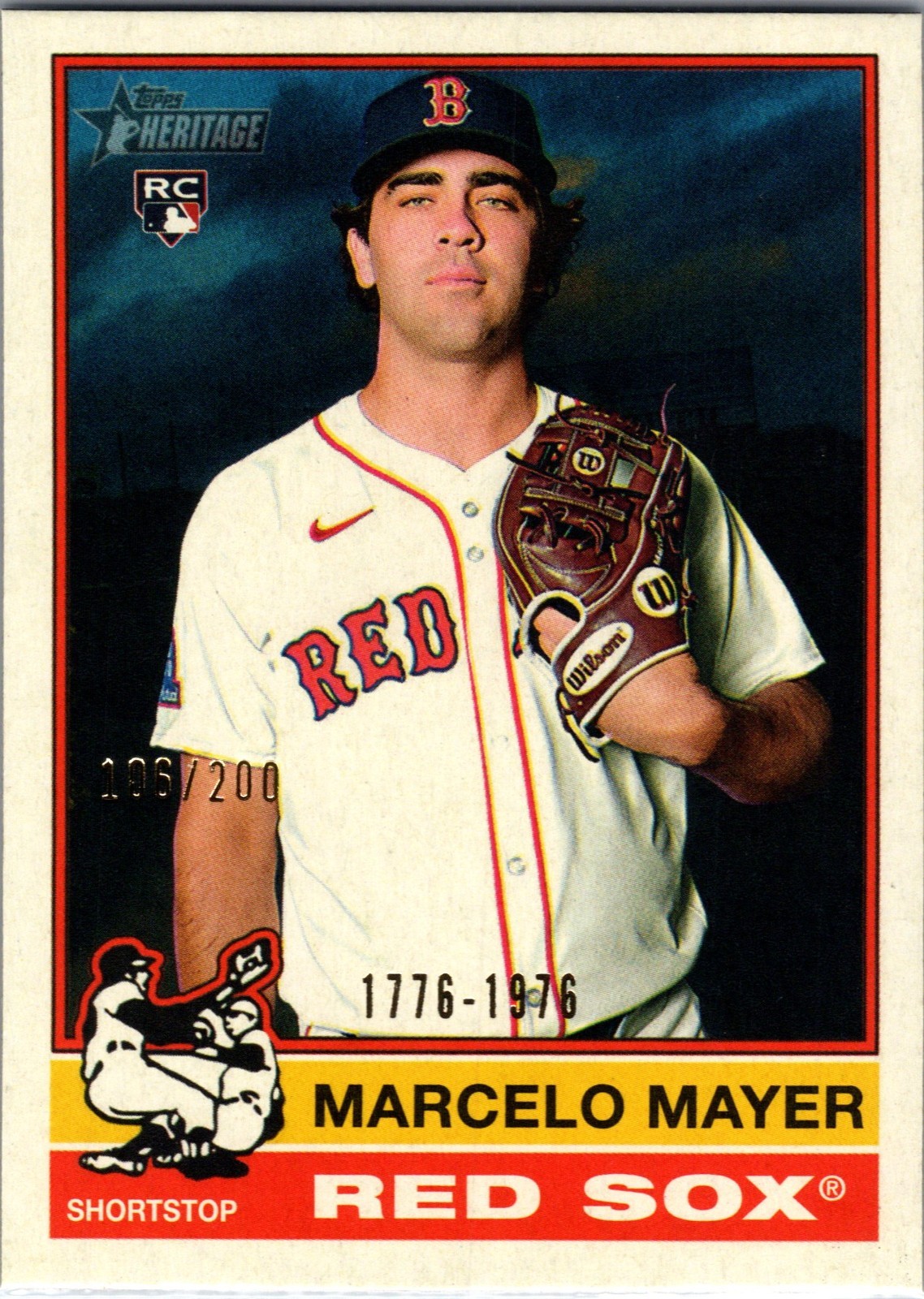 2025 Topps Heritage High Number - Marcelo Mayer #688 Bicentennial /200 (RC)