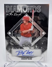 2025 Leaf Metal Baseball Brady Ebel Brewers Diamonds in the Rough Auto 37/49