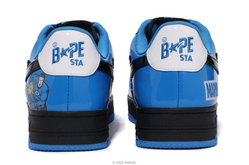 Taglia USA 8,5 Marvel Fantastic Four A Bathing Ape Bapesta blu bianco 1L73-191-925 - Foto 10 di 11