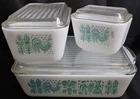 Vintage Pyrex Amish Butterprint Refrigerator Dish Set 501, 502, 503 6pc Set