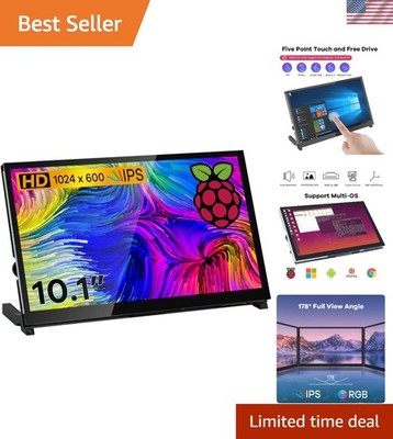 10.1'' IPS LCD Capacitive Touch Screen HDMI Display Portable Monitor 1024X600 ...