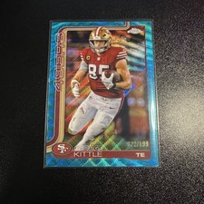2025 Topps Chrome Football NFL  George Kittle Aqua Pulsar  /199