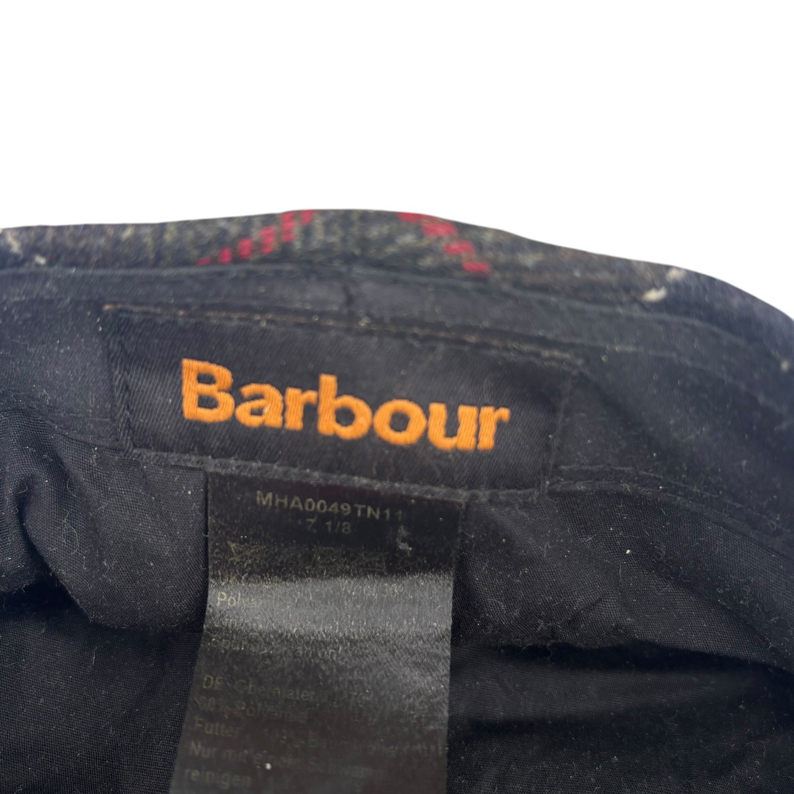 Mens Vintage Barbour Checked Flat Cap Country 57cm Medium image 2