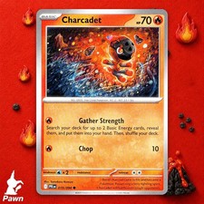 Carta Pokemon Fiamme Fantastiche Charcadet 19/94 TCG Fuoco Singola Trading Card
