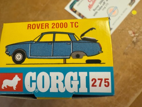 Corgi Club Model Toys 275 Rover 2000 TC Take Off Wheels Mint In Box With COA - Picture 3 of 3