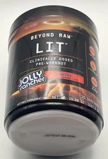 Beyond Raw LIT Pre-Workout Powder Jolly Rancher Cherry 30 Servings Exp 01/2027