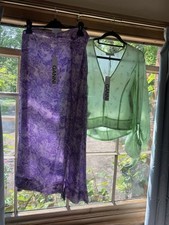 GANNI Silk  Top And Skirt 