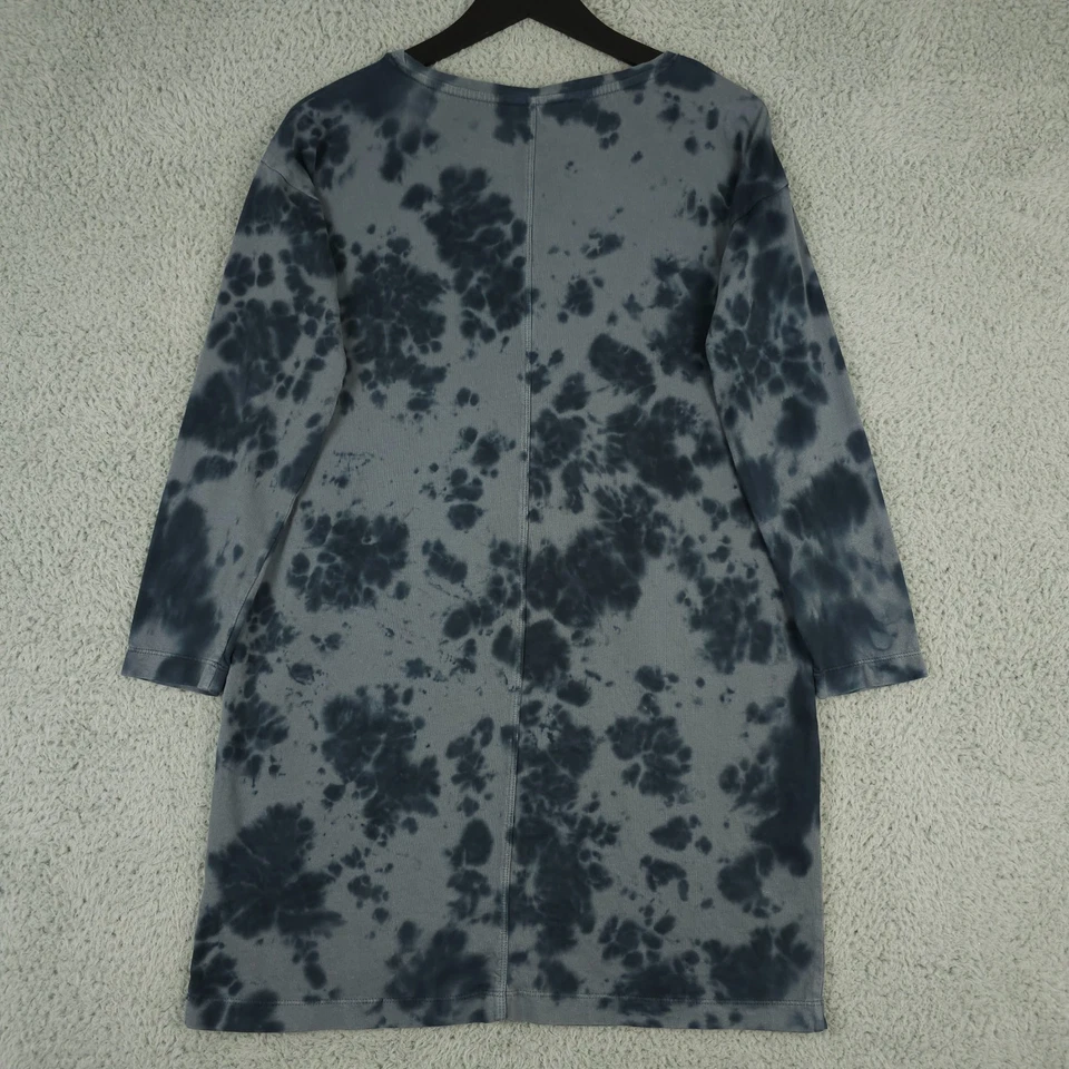 J Jill Dress Womens XS Gray Black Pure Jill Cloud Tie Dyed Knit Pockets Casual - Image 2 of 4