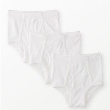 NWT Hanna Andersson 3 Pack Organic Cotton Classic Briefs Underwear White M