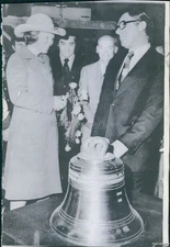 1973 Dutch Replica Liberty Bell Princess Beatrix Foundry Visit 6X8 Vintage Photo
