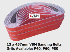 13 X 457mm  VSM XK850X CERAMIC SANDING BELTS FOR POWER FILE PREMIUM QUALITY