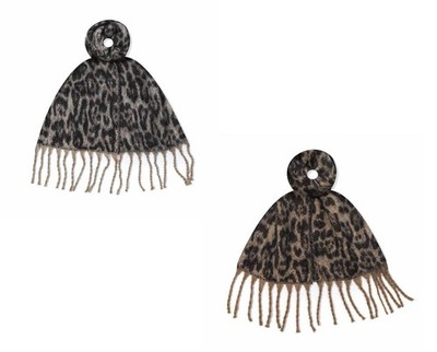 DAMEN XL LEOPARD Winterschal Stola Halstuch Schal Deckenschal Leo Animal Print 