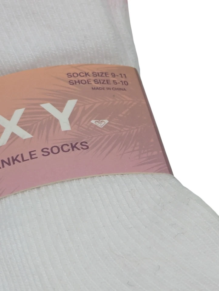 10 Pair Roxy Women’s White/Gray/Black Ankle Socks For Shoe Sizes 5-10 New - Image 2 of 3