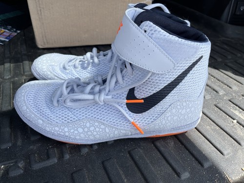 NEW Nike Men's SIZE 8 Inflict SE Electric Pack Grey Orange Wrestling DJ4471 900
