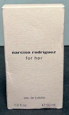 Narciso Rodriguez For Her Eau De Toilette EDT Spray 1.6 Fl Oz 50 ML New Open Box