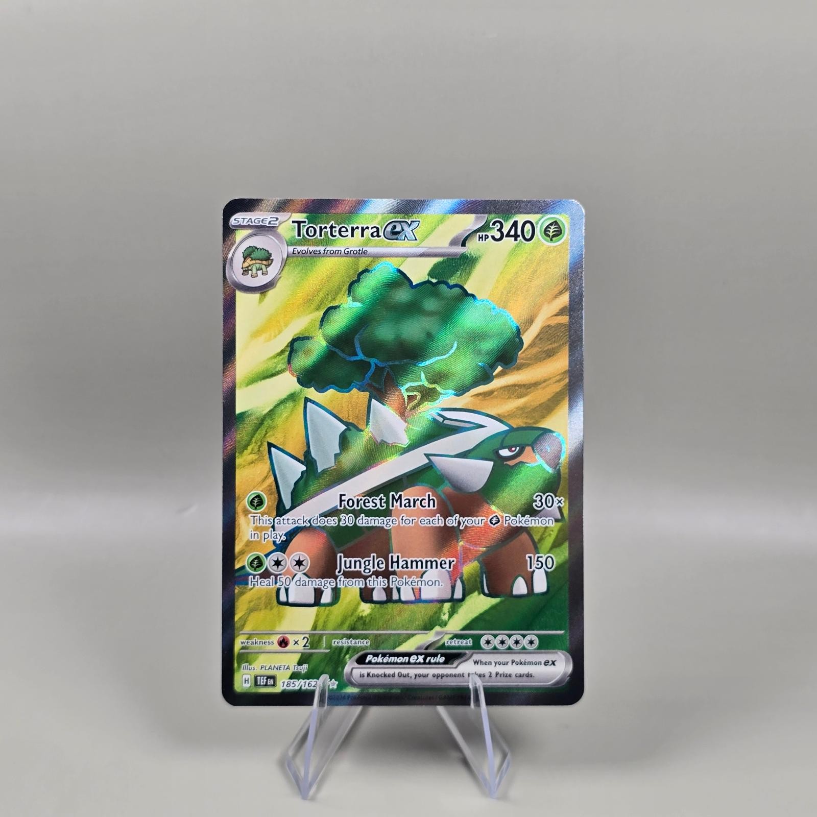 Torterra ex 185/162 - Ultra Rare - Temporal Forces Holo Pokemon - NM