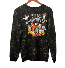 Hello Kitty By Sanrio Sweatshirt Womens Sz XL Hello Halloween Black Fleece NWT