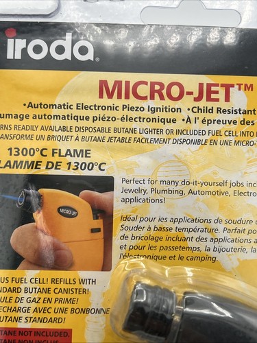Iroda Piezo MJ300 Micro Jet Torch w/Refillable Fuel Cell New Sealed - Picture 6 of 10