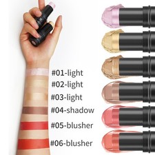1PCS Women Makeup Stick Long Lasting Blush Highlighter Bronzer Contour Stick