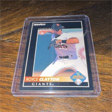 SCORE 1992 Pinnacle Royce Clayton #268 Rookie San Francisco Giants MLB Card