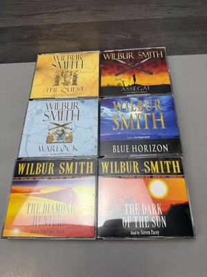 CD 6 XAUDIO BOOK BUNDLE - WILBUR SMITH - SEE DESCRIPTION FOR TITLES GREAT VALUE 