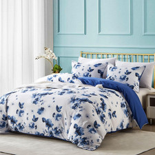 Cupocupa Duvet Cover Full Size Set Boho Floral Pattern Full Duvet Cover Set for