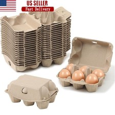 Bulk Egg Cartons 20 Pack Paper Pulp 6 Egg Holders Sturdy Design Reusable Storage